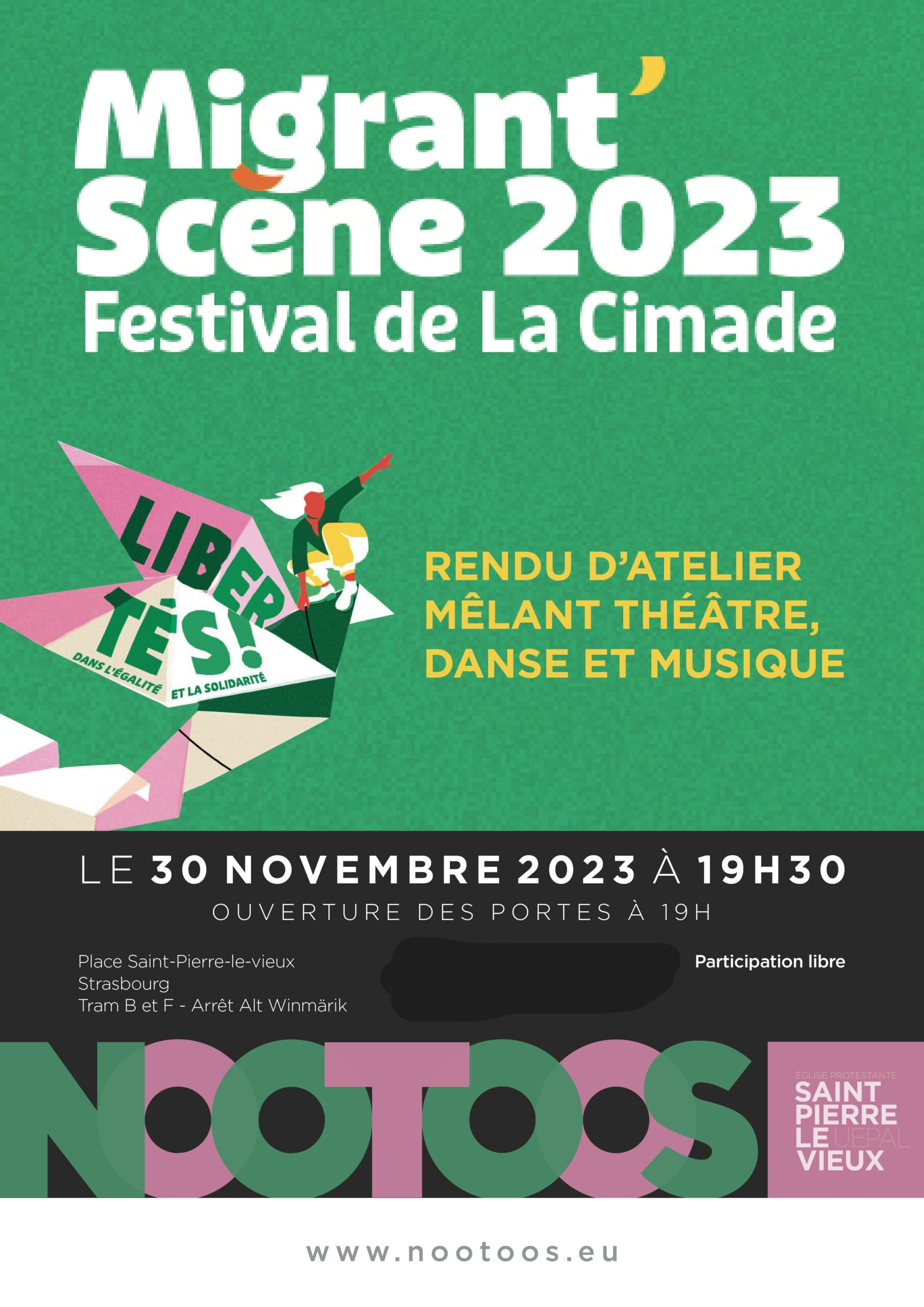 Migrantscène Strasbourg rendu datelier Festival Migrantscene